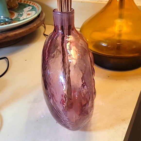 Vtg BLENKO 6310 decantor VASE rare only made in 1963 ROSE Madonna & child USA - Picture 2 of 7